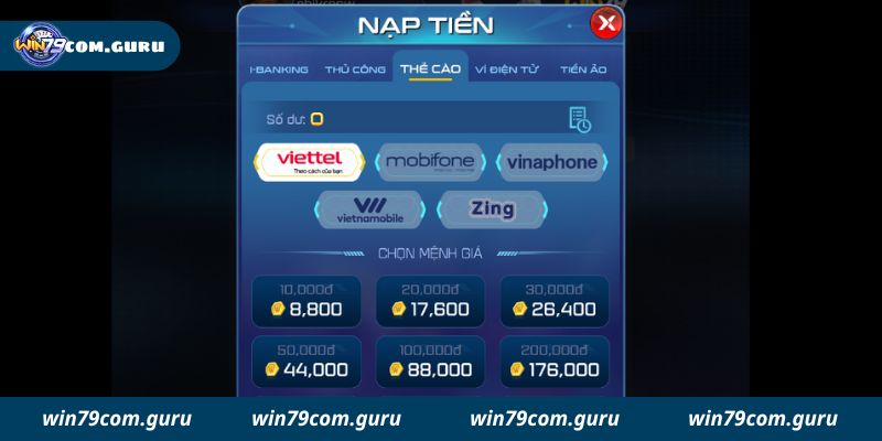 Câu Hỏi Thường Gặp Khi Thực Hiện Giao Dịch Nạp Tiền Win79